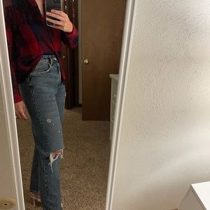 Zara fringe button up